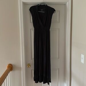 Long Black Maternity Dress